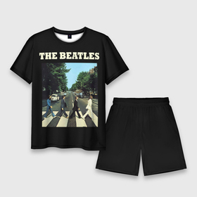 Мужской костюм с шортами 3D с принтом The Beatles в Екатеринбурге,  |  | Тематика изображения на принте: beatles | the beatles | битлз | битлс | битлы | группы | джон леннон | джордж харрисон | легенды | музыка | пол маккартни | ринго старр | рок