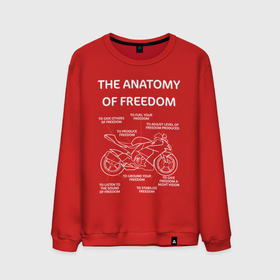 Мужской свитшот хлопок с принтом The anatomy of freedom , 100% хлопок |  | анатомия | байкер | колёса | мотоцикл | свобода | скорость | схема