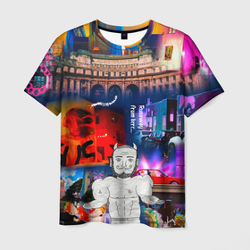 Мужская футболка 3D с принтом Runaway в Санкт-Петербурге, 100% полиэфир | прямой крой, круглый вырез горловины, длина до линии бедер | hip hop | lil peep | lilpeep | lilpip | rap | rep | runaway | лил пип | лилпип | реп | рэп | тату | татуировки лилпипа | хип хоп | эмо рэп