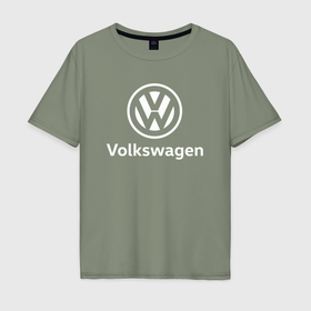Мужская футболка хлопок Oversize с принтом Volkswagen в Белгороде, 100% хлопок | свободный крой, круглый ворот, “спинка” длиннее передней части | auto | sport | volkswagen | авто | автомобиль | автомобильные | бренд | марка | машины | спорт