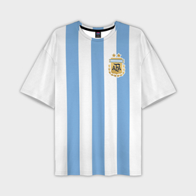 Мужская футболка oversize 3D с принтом Сборная Аргентины в Екатеринбурге,  |  | argentina | аргентина | аргентинская сборная | сборная | сборная аргентины | сборная аргентины по футболу | сборные | форма | футбол | футбольные сборные | чемпионат | чемпионат мира