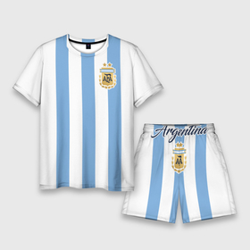 Мужской костюм с шортами 3D с принтом Сборная Аргентины в Курске,  |  | argentina | аргентина | аргентинская сборная | сборная | сборная аргентины | сборная аргентины по футболу | сборные | форма | футбол | футбольные сборные | чемпионат | чемпионат мира