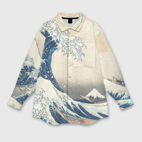 Мужская рубашка oversize 3D с принтом Большая волна в Канагаве в Белгороде,  |  | арт | большая волна | в канагаве | гравюра | искусство | канагава | кацусики хокусай | япония