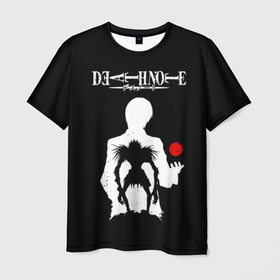 Мужская футболка 3D с принтом Тетрадь смерти в Кировске, 100% полиэфир | прямой крой, круглый вырез горловины, длина до линии бедер | death note | аниме | дэсу ното | манга | рюк | синигами | шинигами