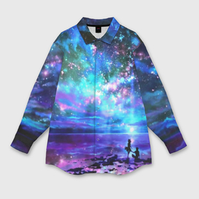 Мужская рубашка oversize 3D с принтом Романтика ,  |  | art | impressionism | night | painting | planets | sky | stars | style | waves | вихрь | волны | живопись | звезды | искусство | краски | небо | ночь | рисунок | стиль