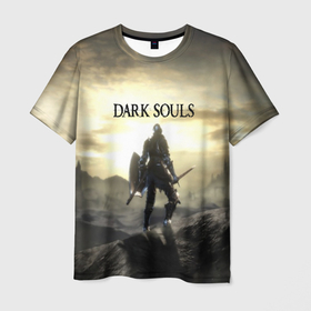 Мужская футболка 3D с принтом Dark Souls , 100% полиэфир | прямой крой, круглый вырез горловины, длина до линии бедер | art | artwork | crown | dark soul | dark souls iii | death | digital art | embers | fanatsy | fire | flames | game | mask | skeletons | воин | минимализм | рыцарь | тёмные души