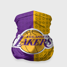 Бандана-труба 3D с принтом Lakers 1 в Санкт-Петербурге, 100% полиэстер, ткань с особыми свойствами — Activecool | плотность 150‒180 г/м2; хорошо тянется, но сохраняет форму | ball | basket | basketball | kobu | lakers | lebron | los angeles | баскетбол | коюи | леброн | лейкерс | лос анджелис