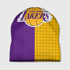 Шапка 3D с принтом Lakers 1 , 100% полиэстер | универсальный размер, печать по всей поверхности изделия | ball | basket | basketball | kobu | lakers | lebron | los angeles | баскетбол | коюи | леброн | лейкерс | лос анджелис