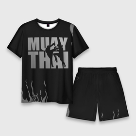 Мужской костюм с шортами 3D с принтом Muay Thai ,  |  | fight | muay thai | thai boxing | ufc | бокс | ката | кикбоксин | лаос | лоу кик | муай | мьянма | поединок | таиланд | тай | тайский | таолу