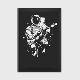 Ежедневник с принтом Cosmorock в Екатеринбурге,  |  | cosmonaut | cosmos | guitar | music | rock | space | spacesuit | star | гитара | звезда | космонавт | космос | музыка | скафандр