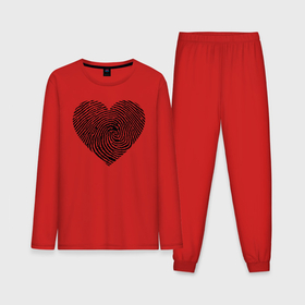 Мужская пижама с лонгсливом хлопок с принтом След на сердце в Белгороде,  |  | любовь | оригинальная | сердечки | сердечко | сердце | след