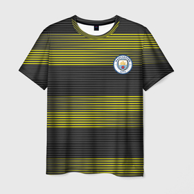 Мужская футболка 3D с принтом Manchester City - Pre Match Top в Тюмени, 100% полиэфир | прямой крой, круглый вырез горловины, длина до линии бедер | 0x000000123 | fcmn | manchester city | ман сити | манчестер сити