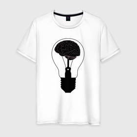 Мужская футболка хлопок с принтом Светлый разум в Новосибирске, 100% хлопок | прямой крой, круглый вырез горловины, длина до линии бедер, слегка спущенное плечо. | 
