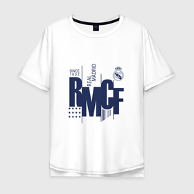 Мужская футболка хлопок Oversize с принтом Real Madrid - Printed Graphic , 100% хлопок | свободный крой, круглый ворот, “спинка” длиннее передней части | Тематика изображения на принте: 0x000000123 | real madrid | реал мадрид