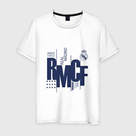 Мужская футболка хлопок с принтом Real Madrid - Printed Graphic , 100% хлопок | прямой крой, круглый вырез горловины, длина до линии бедер, слегка спущенное плечо. | Тематика изображения на принте: 0x000000123 | real madrid | реал мадрид