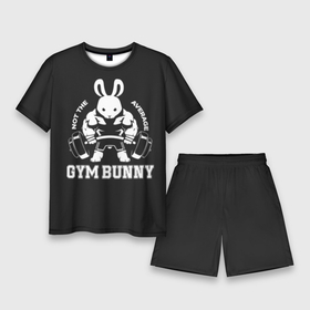 Мужской костюм с шортами 3D с принтом Gym bunny в Белгороде,  |  | bodybuilding | diet | exercise | fitness | gym | heath | motivation | muscle | phil | training | workout | бодибилдинг | мотивация | спорт | трансформация | фитнес | эстетичный