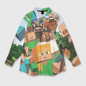 Мужская рубашка oversize 3D с принтом Minecraft в Тюмени,  |  | blade | blocks | creeper | cubes | game | ken | mine craft | minecraft | mobs | sword | игры | крипер | майн крафт | майнкрафт | моб