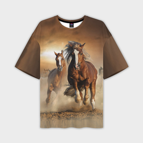 Мужская футболка oversize 3D с принтом Бегущие лошади ,  |  | animal | color | dust | hooves | horse | mane | mustang | muzzle | nature | sky | speed | грива | животное | конь | копыта | лошадь | мустанг | небо | окрас | природа | пыль | скакун | скорость