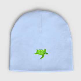 Мужская шапка демисезонная с принтом Черепаха ,  |  | Тематика изображения на принте: большая | живность | животные | зелёная | море | морская | природа | черепаха