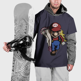 Накидка на куртку 3D с принтом Mario Chad в Курске, 100% полиэстер |  | Тематика изображения на принте: 