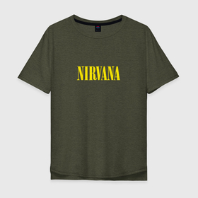 Мужская футболка хлопок Oversize с принтом Nirvana в Курске, 100% хлопок | свободный крой, круглый ворот, “спинка” длиннее передней части | kurt cobain | music | nirvana | rock | кобейн | курт | курт кобейн | музыка | нирвана | рок