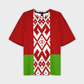 Мужская футболка oversize 3D с принтом Беларусь флаг ,  |  | Тематика изображения на принте: беларусь | белоруссия | бсср | государство | республика | снг | ссср | страна | туризм