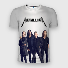 Мужская футболка 3D Slim с принтом Metallica в Тюмени, 100% полиэстер с улучшенными характеристиками | приталенный силуэт, круглая горловина, широкие плечи, сужается к линии бедра | hard rock | heavy metal | metal | metallica | rock | trash metal | группа | металика | металлика | рок | трэш | хардрок