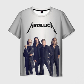 Мужская футболка 3D с принтом Metallica в Белгороде, 100% полиэфир | прямой крой, круглый вырез горловины, длина до линии бедер | Тематика изображения на принте: hard rock | heavy metal | metal | metallica | rock | trash metal | группа | металика | металлика | рок | трэш | хардрок