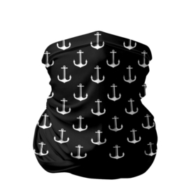 Бандана-труба 3D с принтом Якоря в Санкт-Петербурге, 100% полиэстер, ткань с особыми свойствами — Activecool | плотность 150‒180 г/м2; хорошо тянется, но сохраняет форму | минимализм | море | мореплавание | морское | черно белое | якорь | якоря