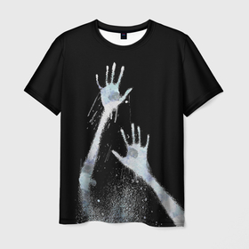 Мужская футболка 3D с принтом В Заперти в Курске, 100% полиэфир | прямой крой, круглый вырез горловины, длина до линии бедер | в заперти | руки | ужастик | ужасы