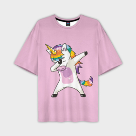 Мужская футболка oversize 3D с принтом Единорог в Санкт-Петербурге,  |  | Тематика изображения на принте: animal | cool | cute | fabulous | horn | horse | magical | pink | rainbow | unicorn | волшебный | единорог | животное | лошадь | милый | прикольный | радуга | рог | розовый | сказочный
