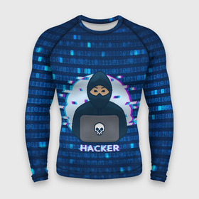 Мужской рашгард 3D с принтом Хакер иллюстрация в Новосибирске,  |  | Тематика изображения на принте: hacker | hacknet | взлом | виртуальность | кибер | киберпанк | программист | хакер