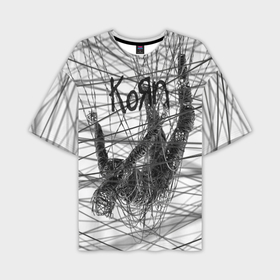 Мужская футболка oversize 3D с принтом Korn: The Nothing в Курске,  |  | alternative | heavy | korn | koяn | metal | rapcore | rock | the nothing | youll never find me | джонатан дэвис | корн | корни | коян | ню метал | нюметал | рок