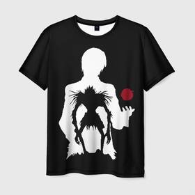 Мужская футболка 3D с принтом Рюк в свете в Белгороде, 100% полиэфир | прямой крой, круглый вырез горловины, длина до линии бедер | anime | death note | аниме
