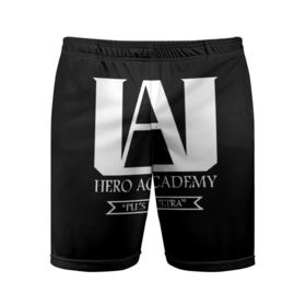 Мужские шорты спортивные с принтом UA HERO ACADEMY logo в Кировске,  |  | anime | my hero academy | аниме | моя геройская академия