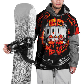 Накидка на куртку 3D с принтом DOOM ETERNAL в Тюмени, 100% полиэстер |  | Тематика изображения на принте: doom | doom eternal | game | дум