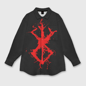 Мужская рубашка oversize 3D с принтом Berserk logo elements red ,  |  | anime | anime berserk | berserk | knight | manga | аниме | аниме берсерк | берсерк | манга | рыцарь