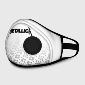 Маска из неопрена с принтом METALLICA в городе Новоалтайск, неопрен 100% | Форма огибающая нос. Резинки для ушей с дополнительной резинкой на затылке. Клапан для выдоха для активного дыхания при занятиях спортом. Эластичный материал маски и окантовки для лучшего растяжения и прилегания маски.  | metallica | металлика