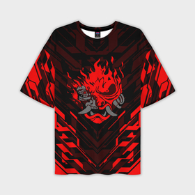 Мужская футболка oversize 3D с принтом Cyberpunk 2077 Киану Ривз ,  |  | cd project red | cyberpunk 2077 | keanu reeves | samurai | киану ривз | киберпанк 2077 | самураи