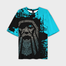 Мужская футболка oversize 3D с принтом Один в Санкт-Петербурге,  |  | good | odinn | viking | vikings | бог | викинг | викинги | грандж | кельтское | краски | один | плетение | скандинавы | славяне | язычник