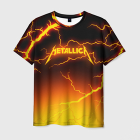 Мужская футболка 3D с принтом Metallica в Белгороде, 100% полиэфир | прямой крой, круглый вырез горловины, длина до линии бедер | metallica | металлика