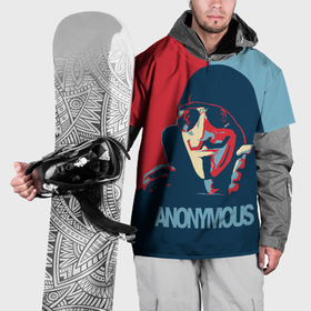 Накидка на куртку 3D с принтом Anonymous поп арт мем в Курске, 100% полиэстер |  | Тематика изображения на принте: 