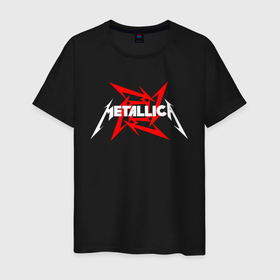 Мужская футболка хлопок с принтом Metallica в Новосибирске, 100% хлопок | прямой крой, круглый вырез горловины, длина до линии бедер, слегка спущенное плечо. | matters metallica | metallica | metallica else | metallica nothing | metallicas metallica | nothing else | металлика | металлика.