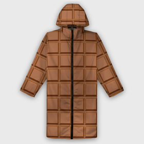Мужской дождевик 3D с принтом Плитка Шоколада в Белгороде,  |  | Тематика изображения на принте: brown. | chocolate bar | food | еда | коричневый | плитка шоколада | шоколад | шоколадка