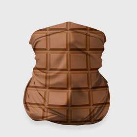 Бандана-труба 3D с принтом Плитка Шоколада в Санкт-Петербурге, 100% полиэстер, ткань с особыми свойствами — Activecool | плотность 150‒180 г/м2; хорошо тянется, но сохраняет форму | brown. | chocolate bar | food | еда | коричневый | плитка шоколада | шоколад | шоколадка