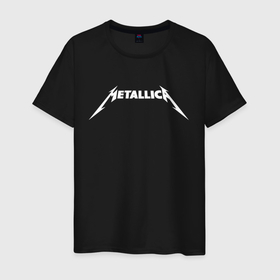 Светящаяся мужская футболка с принтом Metallica в Екатеринбурге,  |  | Тематика изображения на принте: metallica | metallica logo | rock | метал группа | металл | металлика логотип | музыка | рок | трэш метал | хеви метал