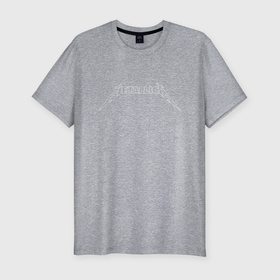 Мужская футболка хлопок Slim с принтом METALLICA в Белгороде, 92% хлопок, 8% лайкра | приталенный силуэт, круглый вырез ворота, длина до линии бедра, короткий рукав | metallica | металлика