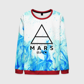 Мужской свитшот 3D с принтом 30 SECONDS TO MARS в Ухте, 100% полиэстер с мягким внутренним слоем | круглый вырез горловины, мягкая резинка на манжетах и поясе, свободная посадка по фигуре | 30 seconds to mars | 30 секунд до марса | джаред лето