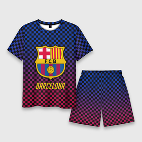 Мужской костюм с шортами 3D с принтом FC Barcelona ,  |  | barcelona | fc barca | барка | барселона