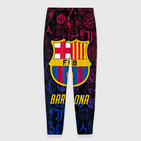 Мужские брюки 3D с принтом FC Barcelona Barca Барселона , 100% полиэстер | манжеты по низу, эластичный пояс регулируется шнурком, по бокам два кармана без застежек, внутренняя часть кармана из мелкой сетки | barcelona | fc barca | барка | барселона